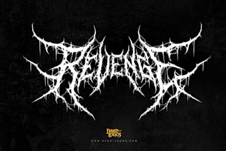 design a heavy sludge metal band logo
