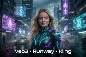 cinematic ai sci fi movie trailer short film with veo, runway, kling