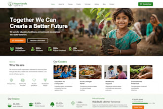design a professional ngo charity nonprofit website