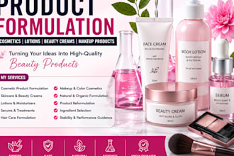 product formulation, formulate cosmetics, lotions, beauty cream make up product