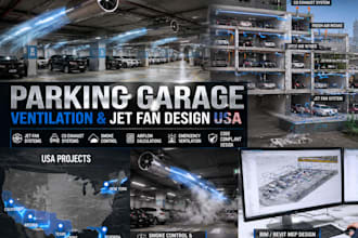 design parking garage ventilation, jet fan systems and co exhaust drawings