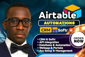 setup airtable automation, formula, jotform, softr webapp, airtable database