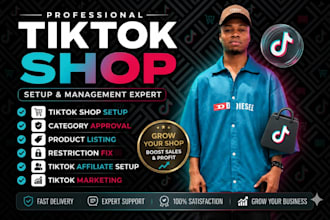 do tik tok shop setup, category approval, listing and restriction fix