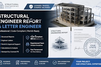 draft professional structural engineer stamped report and letter engineer report