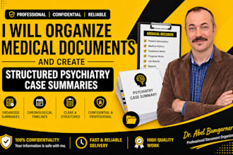 organize medical documents and draft structured case summaries