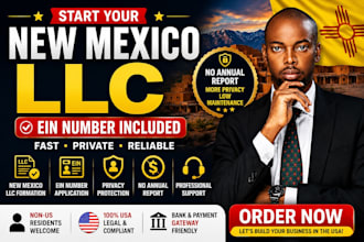 register new mexico llc and get ein in 72 hours for non US residents