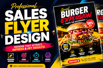 design sales flyer, event flyer, or business promotion