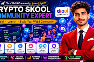setup and manage your crypto skool community, crypto course, web3 onboarding