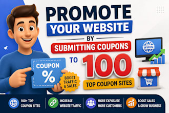 promote your website submit coupons to 100 top coupon sites