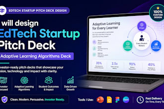 design edtech startup pitch deck adaptive learning algorithms deck