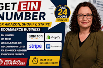 get ein number for amazon shopify stripe and ecommerce business