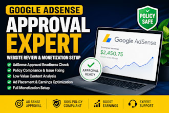 build and optimize a website for google adsense approval