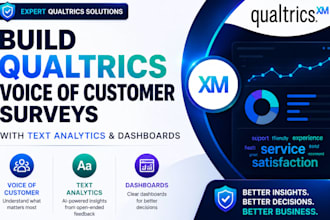 build qualtrics voice of customer surveys with text analytics and dashboards