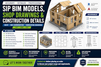 create sip bim models, shop drawings, and construction details