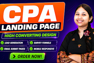 create a high converting CPA landing page and sales funnel