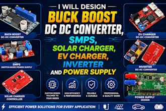 design buck boost dc dc converter smps solar ev charger inverter power supply