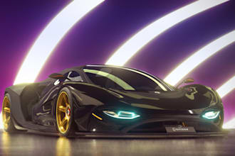 create realistic 3d car model, vehicle design, automotive rendering for games