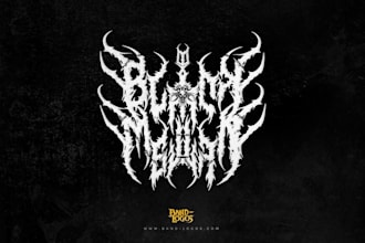 design a brutal grindcore metal band logo