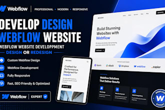 develop design webflow website webflow website development design or redesign