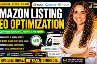 optimize amazon listing SEO for rufus, cosmo and ai search