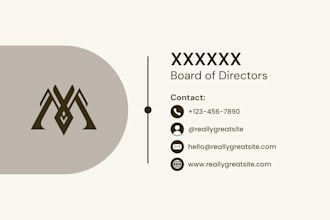 design a modern and professional business card