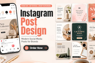 design attractive instagram posts and creative carousels