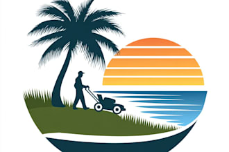design landscape and lawn care logo