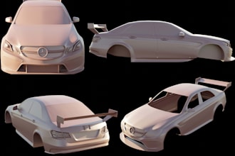 3d car model body kits automotive vehicle design mechanical car part 3d printing