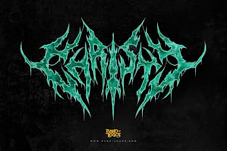 design a crushing sludge death metal band logo