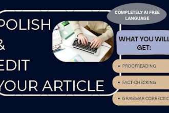 fact check, proofread, and edit your articles and content