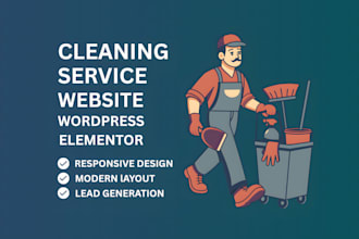 create a professional cleaning service website in wordpress