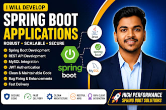 build secure java spring boot backend and web application