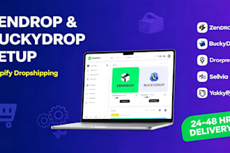 set up zendrop, buckydrop, yakkyofy, sellvia, shopify dropshipping store