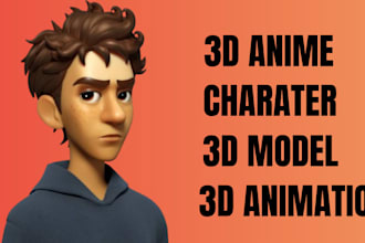 do 3d anime character 3d model cartoon character