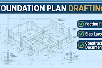 draft foundation plans for residential construction projects