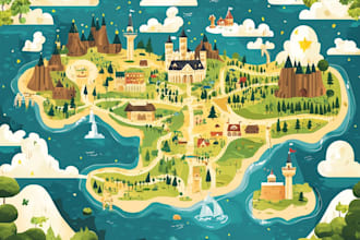 design vector or isometric map illustration