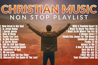 do organic christian gospel music to active playlist curator for music promotion