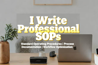 create professional sop, workflow, checklist