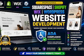 squarespace shopify website ada compliance wix wordpress website development