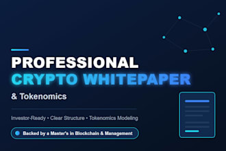 write a professional crypto whitepaper and tokenomic for your project