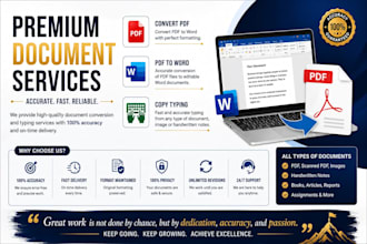 conversion of PDF to word docs and copy typing