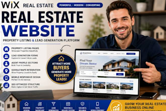 develop wix real estate website property listing lead generation website