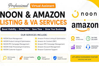 upload noon product listing amazon to ebay virtual assistant store optimization