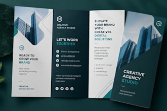design business brochure, bifold, trifold and white paper design