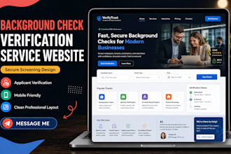 design redesign background check verification service website