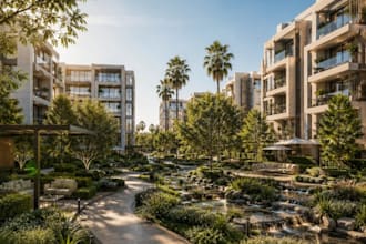 construct 3d residential compound,landscape amenities,site layout,luxury living