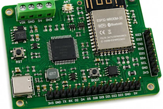 design wireless pcb in easyeda with wifi and ble module programming