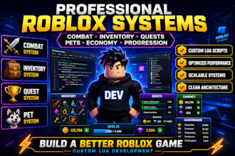 make and script professional roblox systems for your game