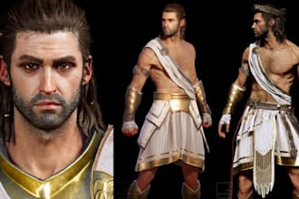 create realistic 3d game character, metahuman avatar for unreal engine unity