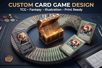 card game design tabletop game tcg board game print ready card deck template